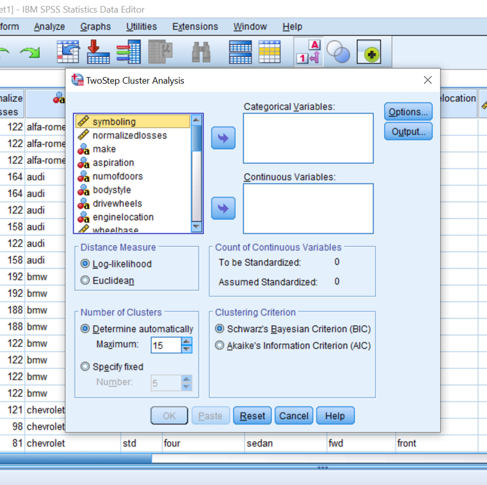 Two Step Cluster Analysis- SPSS