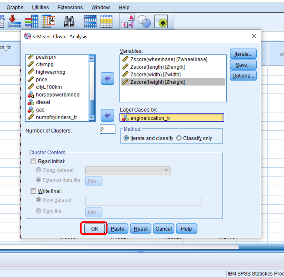 Machine Learning KMeans Clustering - SPSS