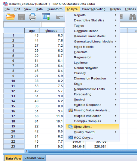 Simulation in Spss