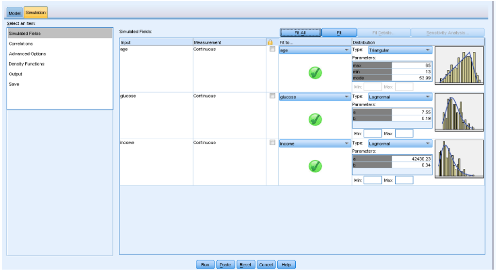 Simulation in Spss