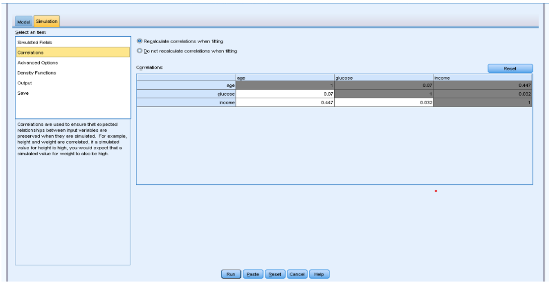 Simulation in Spss